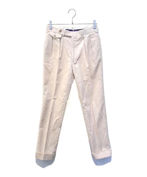 RALPH LAUREN Purple Label（ラルフ ローレン パープル レーベル）RALPH LAUREN Purple Label (ラルフ ローレン パープル レーベル) 2タックコーデュロイパンツ ベージュ サイズ:W28(71cm)の古着・服飾アイテム