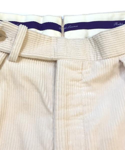 RALPH LAUREN Purple Label（ラルフ ローレン パープル レーベル）RALPH LAUREN Purple Label (ラルフ ローレン パープル レーベル) 2タックコーデュロイパンツ ベージュ サイズ:W28(71cm)の古着・服飾アイテム