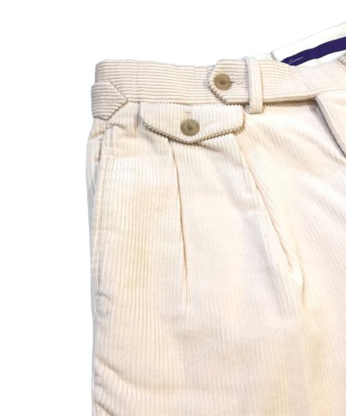 RALPH LAUREN Purple Label（ラルフ ローレン パープル レーベル）RALPH LAUREN Purple Label (ラルフ ローレン パープル レーベル) 2タックコーデュロイパンツ ベージュ サイズ:W28(71cm)の古着・服飾アイテム