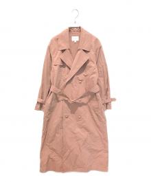 BEAUTY&YOUTH（ビューティーアンドユース）の古着「タンブラートレンチコート/スプリングコート」｜ピンク