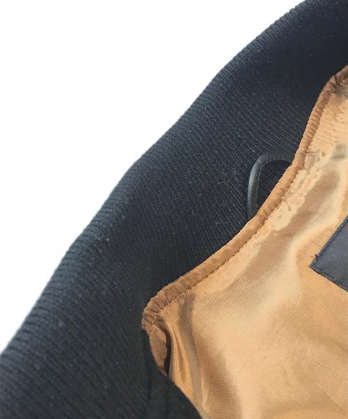 Cinquanta（チンクワンタ）Cinquanta (チンクワンタ) BEAMS (ビームス) コンビレザースタジャン 50　61 ブラック サイズ:44の古着・服飾アイテム