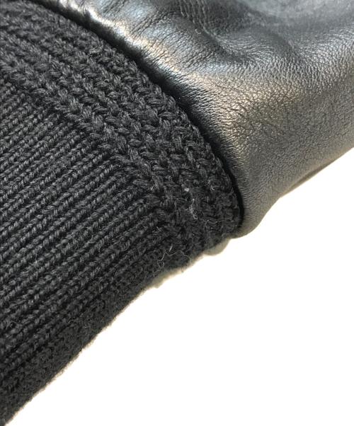 Cinquanta（チンクワンタ）Cinquanta (チンクワンタ) BEAMS (ビームス) コンビレザースタジャン 50　61 ブラック サイズ:44の古着・服飾アイテム