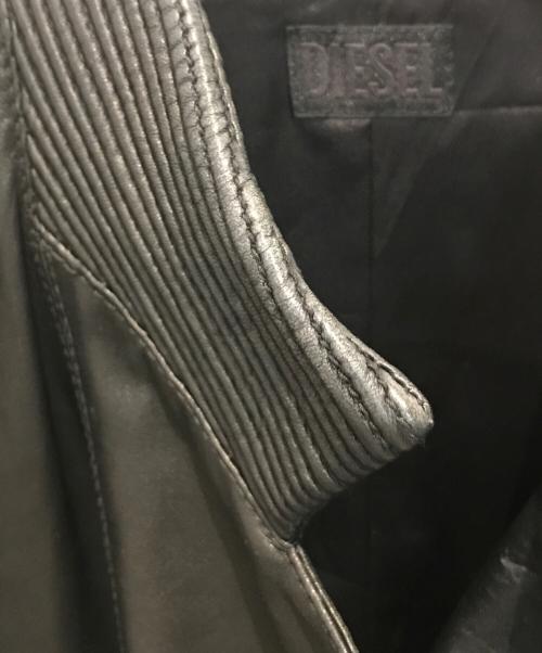 DIESEL（ディーゼル）DIESEL (ディーゼル) ラムレザーコート ブラック サイズ:Sの古着・服飾アイテム