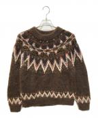 Coohemコーヘン）の古着「MOHAIR NORDIC SWEATER　10-194-023」｜ブラウン
