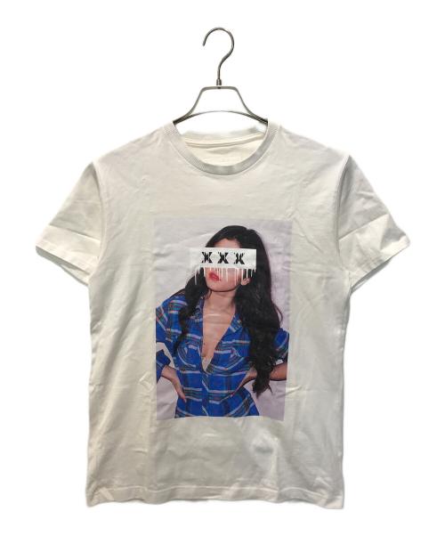 GOD SELECTION XXX（ゴッドセレクショントリプルエックス）GOD SELECTION XXX (ゴッドセレクショントリプルエックス) プリントTシャツ ホワイト サイズ:Lの古着・服飾アイテム