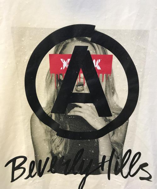 GOD SELECTION XXX（ゴッドセレクショントリプルエックス）GOD SELECTION XXX (ゴッドセレクショントリプルエックス) プリントダメージTシャツ ホワイト サイズ:Mの古着・服飾アイテム