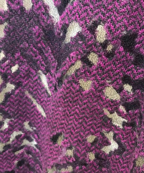 ALEXANDER WANG（アレキサンダー・ワン）ALEXANDER WANG (アレキサンダーワン) 刺繍シースルーニット パープル サイズ:Sの古着・服飾アイテム