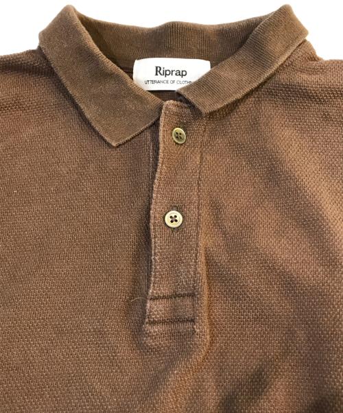 riprap（リップラップ）riprap (リップラップ) 鹿の子ポロシャツ　RRCS0905 ブラウン サイズ:MEDIUMの古着・服飾アイテム