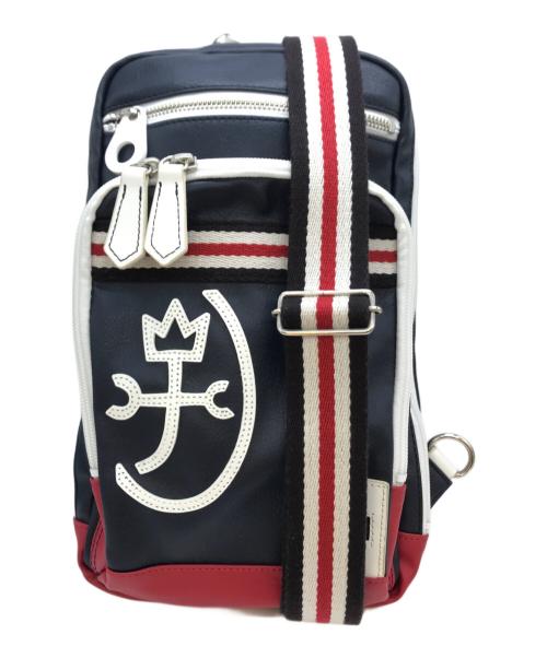 CASTELBAJAC（カステルバジャック）CASTELBAJAC (カステルバジャック) ボディーバッグ ネイビーの古着・服飾アイテム