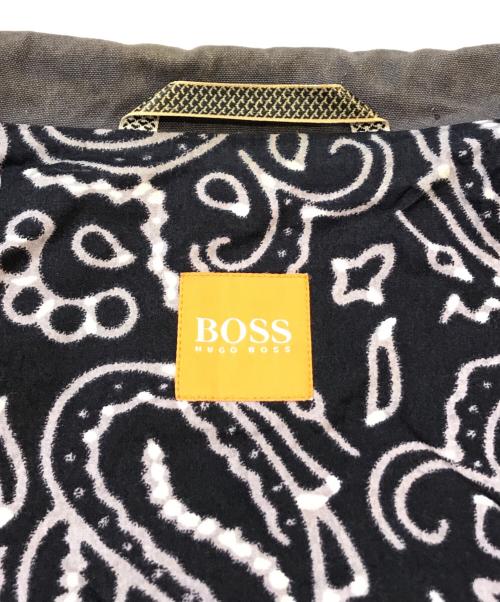 BOSS HUGO BOSS（ボス ヒューゴボス）BOSS HUGO BOSS (ボス ヒューゴボス) レザーボンバージャケット グレー サイズ:56の古着・服飾アイテム