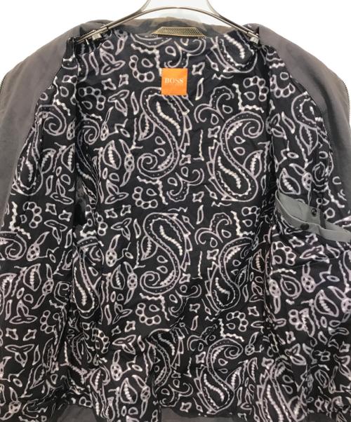 BOSS HUGO BOSS（ボス ヒューゴボス）BOSS HUGO BOSS (ボス ヒューゴボス) レザーボンバージャケット グレー サイズ:56の古着・服飾アイテム