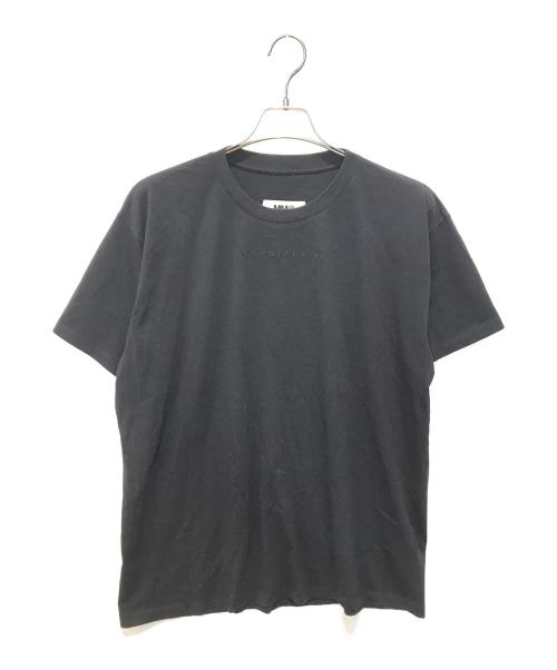 MM6 Maison Margiela（エムエムシックスメゾンマルジェラ）MM6 Maison Margiela (エムエムシックスメゾンマルジェラ) ロゴ刺繍Tシャツ ブラック サイズ:Sの古着・服飾アイテム