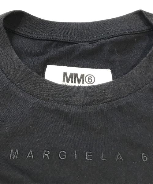 MM6 Maison Margiela（エムエムシックスメゾンマルジェラ）MM6 Maison Margiela (エムエムシックスメゾンマルジェラ) ロゴ刺繍Tシャツ ブラック サイズ:Sの古着・服飾アイテム