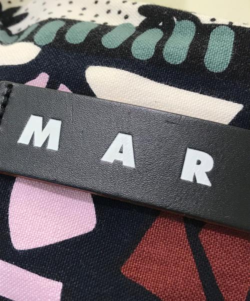 MARNI（マルニ）MARNI (マルニ) バンダナトートバッグ　	フラワーカフェ　　バンダナトート ネイビー×ピンクの古着・服飾アイテム