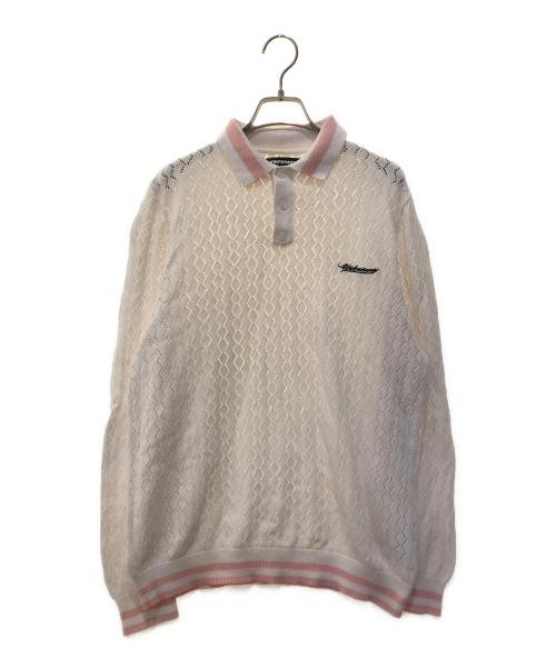 unknown（アンノーン）Unknown (アンノウン) ニットポロシャツ ホワイト サイズ:Sの古着・服飾アイテム