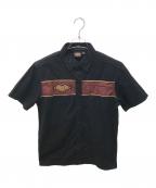 HARLEY-DAVIDSONハーレーダビッドソン）の古着「120周年記念メカニックシャツ　96632-23VM」｜ブラック