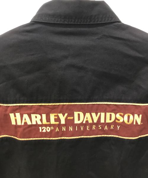 HARLEY-DAVIDSON（ハーレーダビッドソン）HARLEY-DAVIDSON (ハーレーダビッドソン) 120周年記念メカニックシャツ　96632-23VM ブラック サイズ:S 未使用品の古着・服飾アイテム