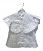 dahl'iaダリア）の古着「フリル切替ブラウス　DBL-335FC」｜ホワイト