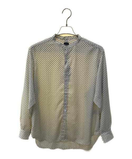 EDIFICE（エディフィス）EDIFICE (エディフィス) パターンデシンスタンドカラーシャツ　25050300100230 ホワイト サイズ:M 未使用品の古着・服飾アイテム