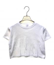 6(ROKU) BEAUTY&YOUTH（ロク ビューティーアンドユース）の古着「コットン クロップド Tシャツ　8617-2-990500」｜ホワイト