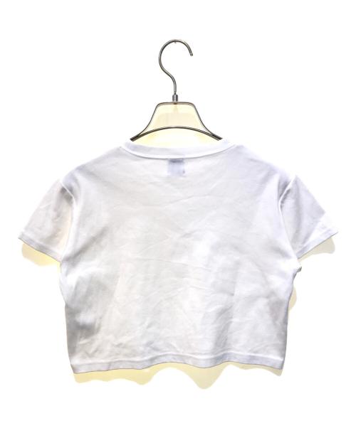 6(ROKU) BEAUTY&YOUTH（ロク ビューティーアンドユース）6(ROKU) BEAUTY&YOUTH (ロク ビューティーアンドユース) コットン クロップド Tシャツ　8617-2-990500 ホワイト サイズ:FREEの古着・服飾アイテム