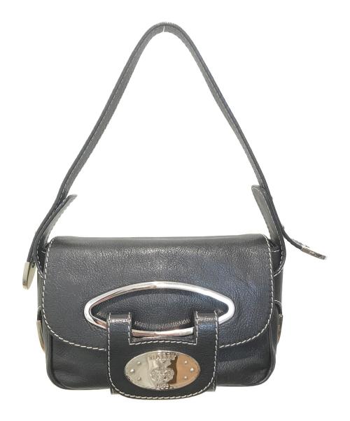 BALLY（バリー）BALLY (バリー) レザーワンショルダーバッグ ブラックの古着・服飾アイテム