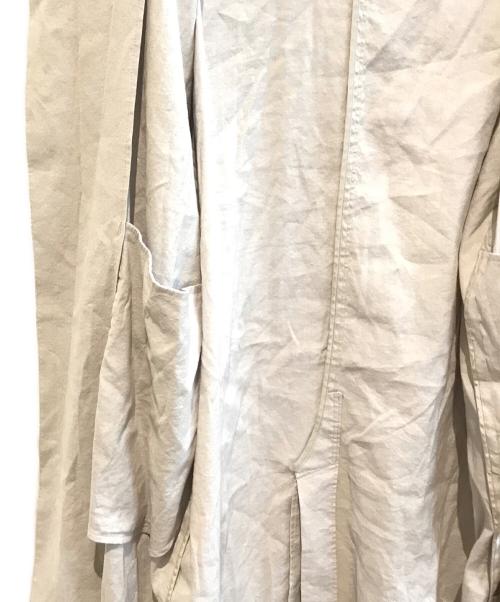 L'Appartement kobe（アパートメントコウベ）L'Appartement kobe (アパートメントコウベ) リネン混コート ベージュ サイズ:Ｌの古着・服飾アイテム