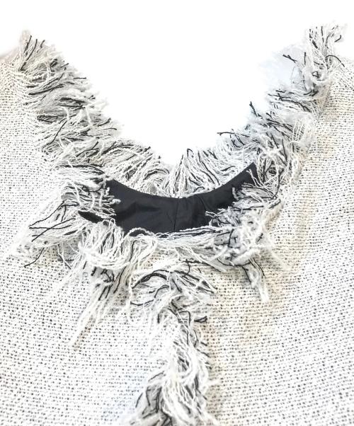 maison de dolce（メゾンドドルチェ）maison de dolce (メゾンドドルチェ) ツイードワンピース ホワイト サイズ:FREE 未使用品の古着・服飾アイテム