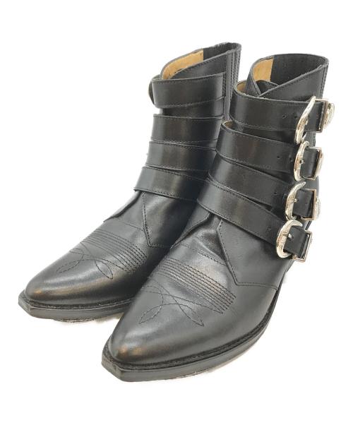TOGA PULLA（トーガ プルラ）TOGA PULLA (トーガ プルラ) バックルウエスタンブーツ ブラック サイズ:SIZE37の古着・服飾アイテム