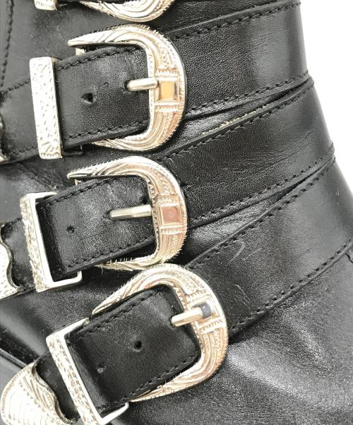 TOGA PULLA（トーガ プルラ）TOGA PULLA (トーガ プルラ) バックルウエスタンブーツ ブラック サイズ:SIZE37の古着・服飾アイテム