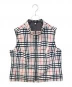 BURBERRY LONDONバーバリーロンドン）の古着「リバーシブルノヴァチェックベスト　FC145-722」｜ブラウン