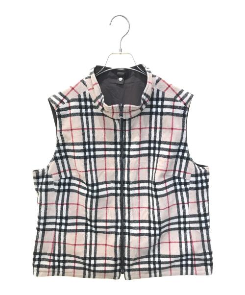 BURBERRY LONDON（バーバリーロンドン）BURBERRY LONDON (バーバリーロンドン) リバーシブルノヴァチェックベスト　FC145-722 ブラウン サイズ:13の古着・服飾アイテム
