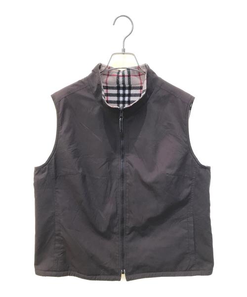 BURBERRY LONDON（バーバリーロンドン）BURBERRY LONDON (バーバリーロンドン) リバーシブルノヴァチェックベスト　FC145-722 ブラウン サイズ:13の古着・服飾アイテム