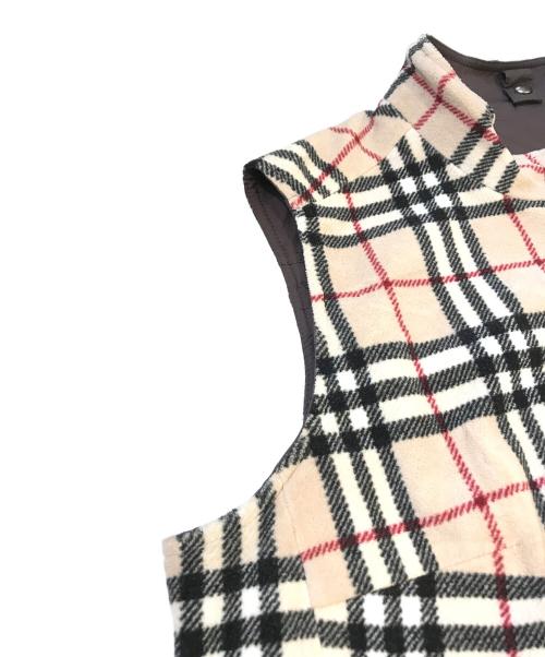BURBERRY LONDON（バーバリーロンドン）BURBERRY LONDON (バーバリーロンドン) リバーシブルノヴァチェックベスト　FC145-722 ブラウン サイズ:13の古着・服飾アイテム