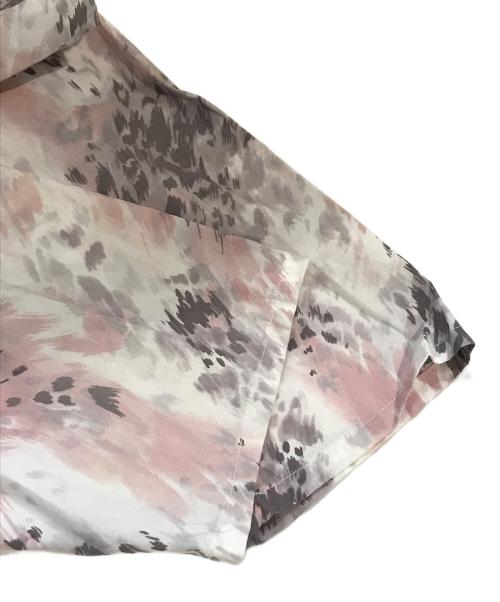 mizuiro-ind（ミズイロインド）mizuiro-ind (ミズイロインド) 総柄バンドカラーシャツワンピース ピンク サイズ:Freeの古着・服飾アイテム