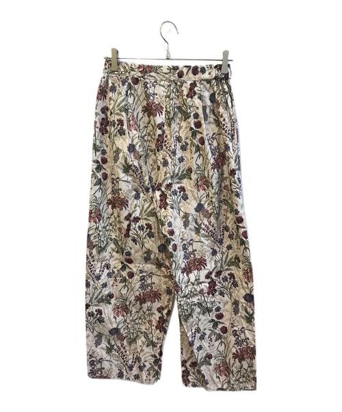 mizuiro-ind（ミズイロインド）mizuiro-ind (ミズイロインド) フラワープリントイージーパンツ ホワイト サイズ:表記なしの古着・服飾アイテム