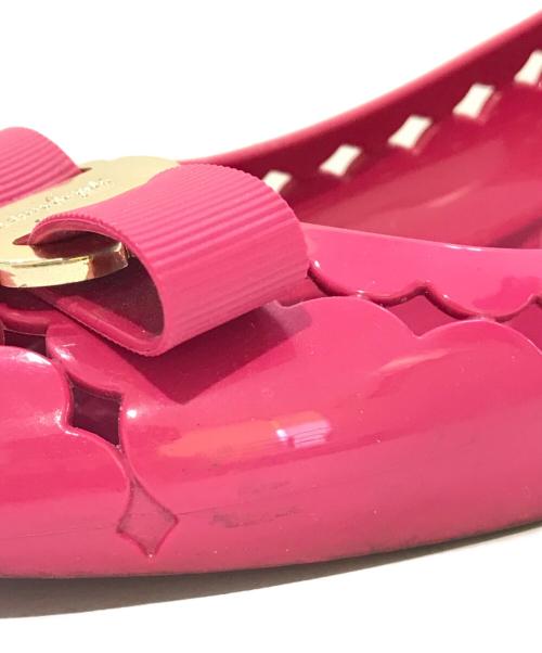 Salvatore Ferragamo（サルヴァトーレ フェラガモ）Salvatore Ferragamo (サルヴァトーレ フェラガモ) ラバーパンプス ショッキングピンク サイズ:6の古着・服飾アイテム