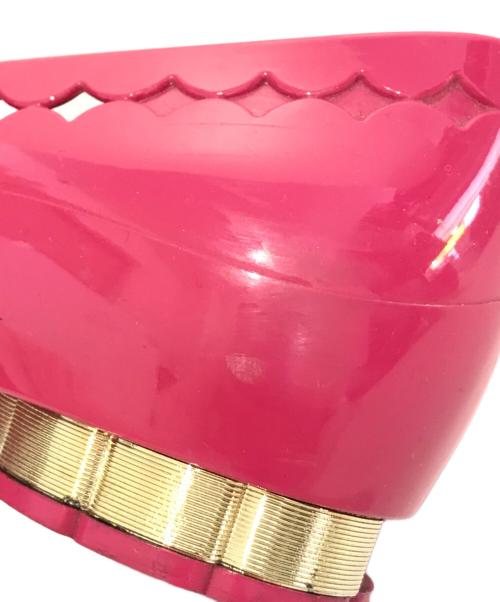 Salvatore Ferragamo（サルヴァトーレ フェラガモ）Salvatore Ferragamo (サルヴァトーレ フェラガモ) ラバーパンプス ショッキングピンク サイズ:6の古着・服飾アイテム