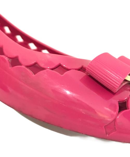 Salvatore Ferragamo（サルヴァトーレ フェラガモ）Salvatore Ferragamo (サルヴァトーレ フェラガモ) ラバーパンプス ショッキングピンク サイズ:6の古着・服飾アイテム