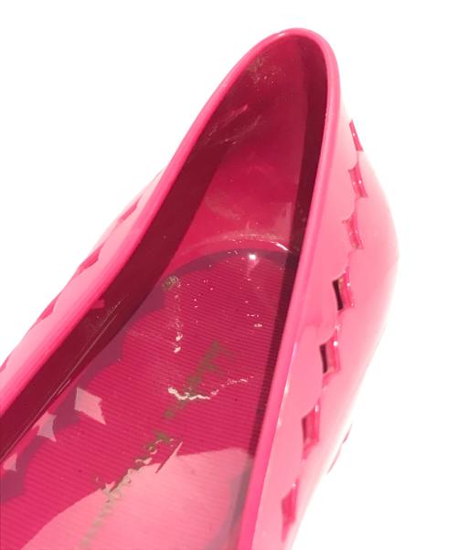 Salvatore Ferragamo（サルヴァトーレ フェラガモ）Salvatore Ferragamo (サルヴァトーレ フェラガモ) ラバーパンプス ショッキングピンク サイズ:6の古着・服飾アイテム
