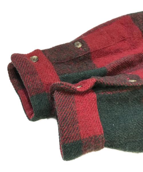 POLO RALPH LAUREN（ポロ・ラルフローレン）POLO RALPH LAUREN (ポロ・ラルフローレン) ウールチェックシャツ　P75001-00 レッド×グリーン サイズ:Lの古着・服飾アイテム