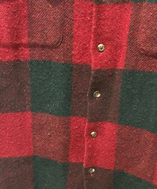 POLO RALPH LAUREN（ポロ・ラルフローレン）POLO RALPH LAUREN (ポロ・ラルフローレン) ウールチェックシャツ　P75001-00 レッド×グリーン サイズ:Lの古着・服飾アイテム