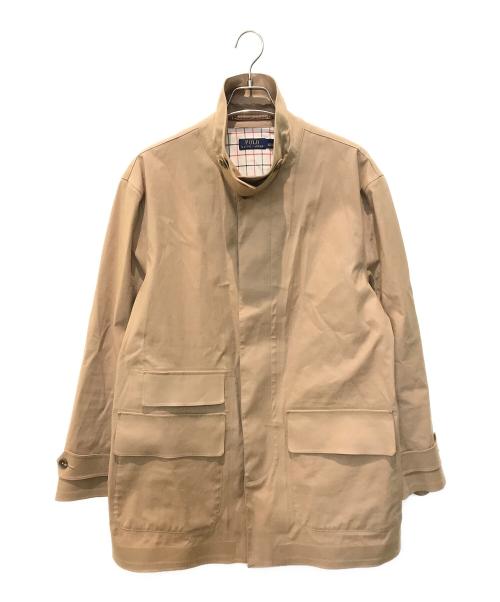 POLO RALPH LAUREN（ポロ・ラルフローレン）POLO RALPH LAUREN (ポロ・ラルフローレン) ゴム引きステンカラーコート ベージュ サイズ:Lの古着・服飾アイテム