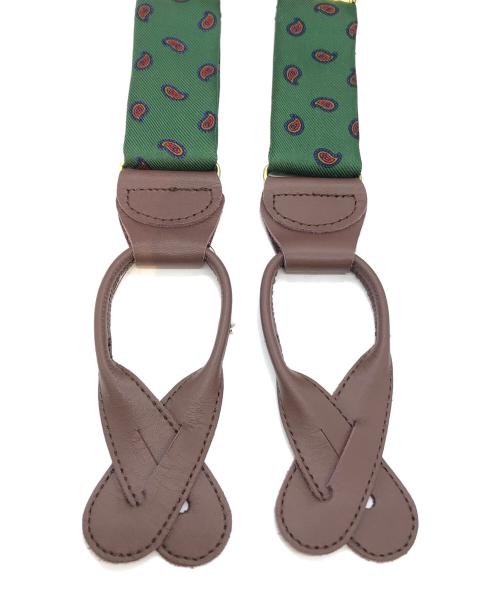 POLO RALPH LAUREN（ポロ・ラルフローレン）POLO RALPH LAUREN (ポロ・ラルフローレン) ペイズリーサスペンダー グリーンの古着・服飾アイテム