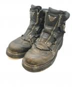 HARLEY-DAVIDSONハーレーダビッドソン）の古着「Leather Motorcycle Boots」｜ブラック