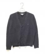LACOSTEラコステ）の古着「ミリタリーニットカーディガン　AH138EL」｜ネイビー