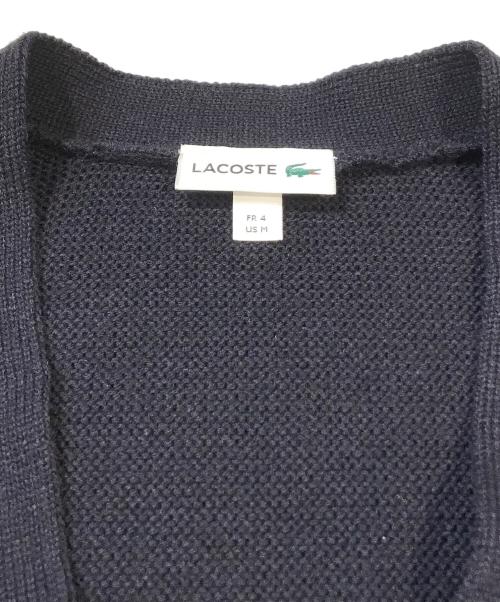 LACOSTE（ラコステ）LACOSTE (ラコステ) ミリタリーニットカーディガン　AH138EL ネイビー サイズ:Mの古着・服飾アイテム