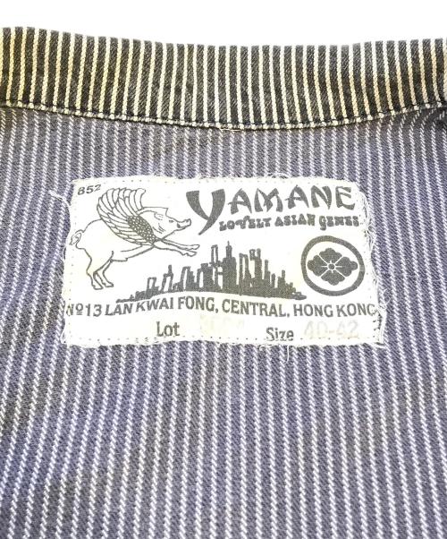 YAMANE（ヤマネ）YAMANE (ヤマネ) ヒッコリーカバーオール グレー サイズ:40の古着・服飾アイテム
