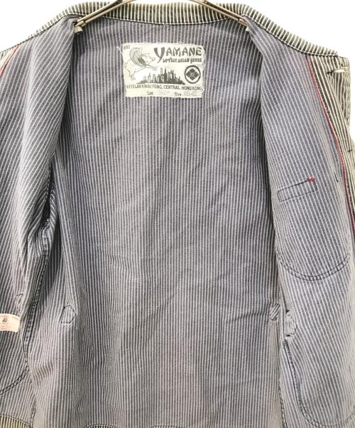 YAMANE（ヤマネ）YAMANE (ヤマネ) ヒッコリーカバーオール グレー サイズ:40の古着・服飾アイテム