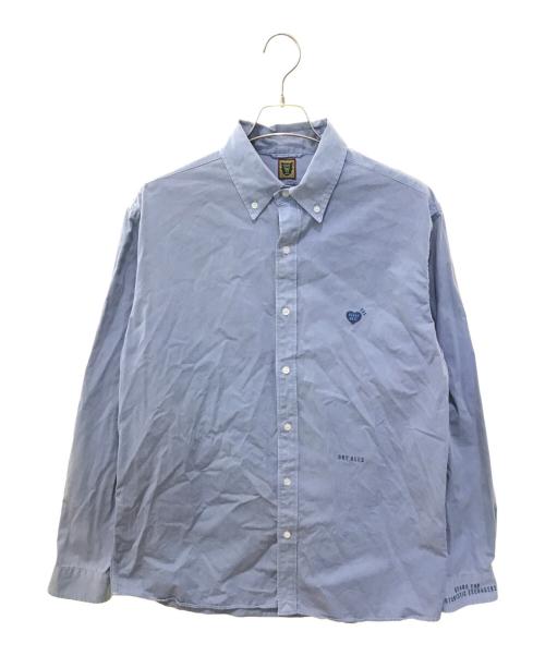 HUMAN MADE（ヒューマンメイド）HUMAN MADE (ヒューマンメイド) PIGMENT DYED BD L/S SHIRT ブルー サイズ:ＸＸＬの古着・服飾アイテム